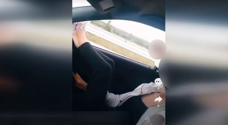 (ВИДЕО) Кумановка вози автомобил со нозе: Од МВР потврдија дека е полицајка