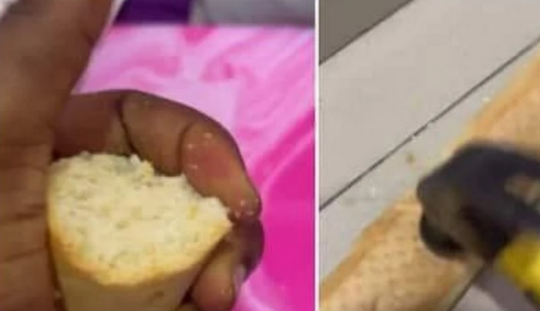 Жена нарача леб, па почна да го удира со чекан: Луѓето гледаат и не им се верува (ВИДЕО)